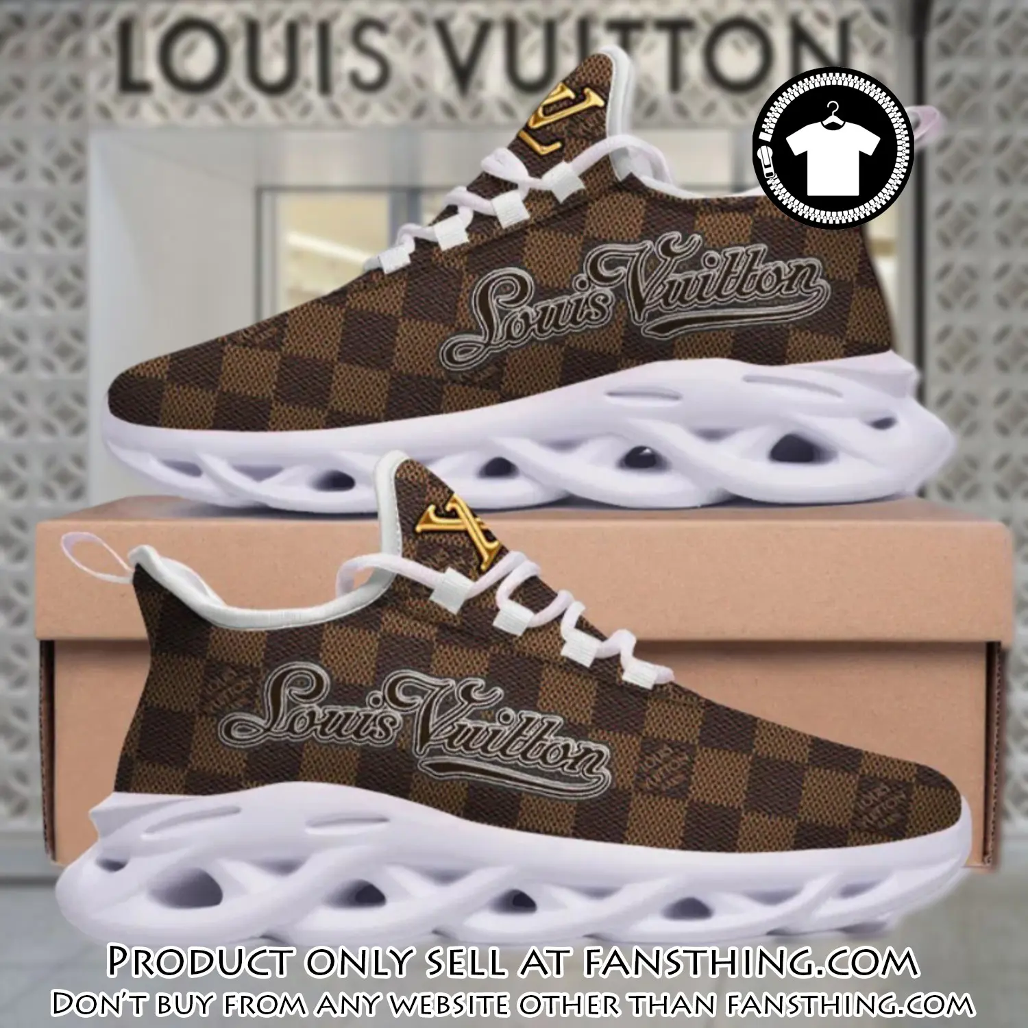 Louis vuitton brown pattern max soul shoes luxury brand gifts for men women fst5550282